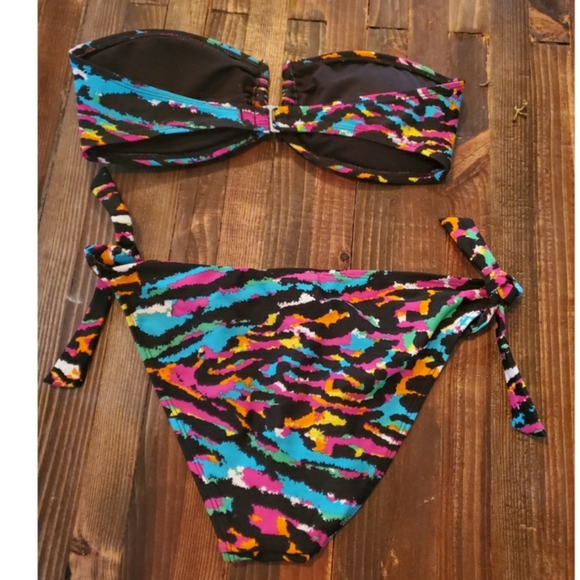 Kiara Tropical Print Bikini SZ Med - Picture 2 of 4